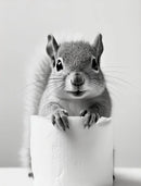 GobekUsa Cute Animals Canvas Wall Art for Bathroom