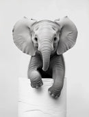 GobekUsa Cute Animals Canvas Wall Art for Bathroom