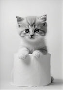 GobekUsa Cute Animals Canvas Wall Art for Bathroom