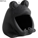 Cute black and gold cartoon animal ceramic ashtray living room decor by Decorbites