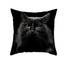 Cute black cat pillowcases bedroom animal print cushion covers by Decorbites