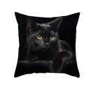Cute black cat pillowcases bedroom animal print cushion covers by Decorbites