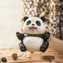 Cute black & white panda baby figurine – living room decor by Decorbites