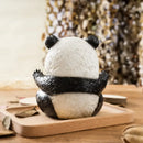Cute black & white panda baby figurine – living room decor by Decorbites
