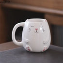 Cute cartoon animal ceramic mug set of 5 kitchen breakfast cups by Decorbites