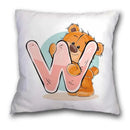 Cute cartoon bear alphabet pillow case white bedroom decor by Decorbites