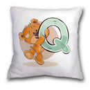 Cute cartoon bear alphabet pillow case white bedroom decor by Decorbites