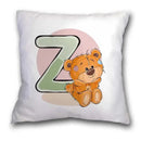 Cute cartoon bear alphabet pillow case white bedroom decor by Decorbites