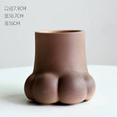 Cute cartoon cat paw ceramic vase set living room decor by Decorbites
