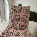 GobekUsa Cute Cartoon Half Flannel Blanket
