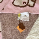 GobekUsa Cute Cartoon Half Flannel Blanket