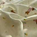 GobekUsa Cute Cartoon Washed Cotton 4-Piece Bedding Set for Spring Soft Skin-Friendly Sheets