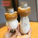 Cute cat beverage bottle for kitchen portable coffee and juice cup by Decorbites