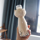 Cute cat beverage bottle for kitchen portable coffee and juice cup by Decorbites