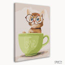 Cute Cat In Green Cup