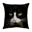 Cute cat sofa cotton linen cushion cover living room pillow case by Decorbites