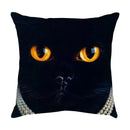 Cute cat sofa cotton linen cushion cover living room pillow case by Decorbites