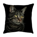 Cute cat sofa cotton linen cushion cover living room pillow case by Decorbites