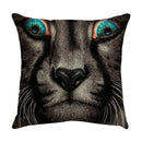 Cute cat sofa cotton linen cushion cover living room pillow case by Decorbites