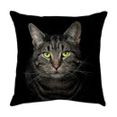 Cute cat sofa cotton linen cushion cover living room pillow case by Decorbites