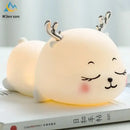 Cute cream colorful deer led lamp for bedroom by Decorbites