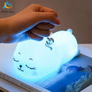 Cute cream colorful deer led lamp for bedroom by Decorbites