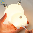 Cute cream colorful deer led lamp for bedroom by Decorbites