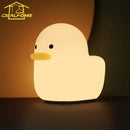 GobekUsa Cute Dull Duck Night Light USB Charging Kids Room Bedside Lamp