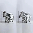 GobekUsa Cute Fat Zebra Resin Animal Figurine Sculpture Desktop Art Decoration