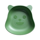 Cute green bear shape fruit plate set of 4 kitchen snack dish by Decorbites