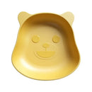 Cute green bear shape fruit plate set of 4 kitchen snack dish by Decorbites