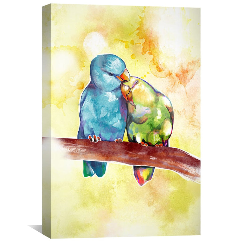 Cute Love Birds Canvas