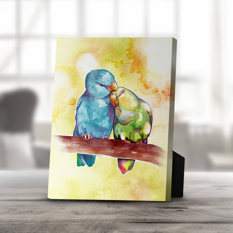 Cute Love Birds Desktop Canvas