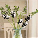 Cute panda plush bamboo pendant black & white bedroom decoration by Decorbites