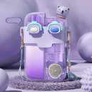 Cute pastel animal double-bin sippy cup kitchen kids water bottle by Decorbites