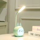 Cute pastel rabbit cartoon led desk lamp bedroom night light by Decorbites