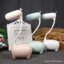 Cute pig elk night lamp pink white mint bedroom desk light by Decorbites