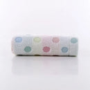 Cute pink & beige dot face towel set bathroom cotton linens by Decorbites