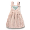 Cute pink & light blue plush dress cartoon hand towel kitchen decor by Decorbites