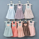 Cute pink & light blue plush dress cartoon hand towel kitchen decor by Decorbites
