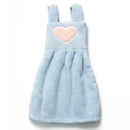 Cute pink & light blue plush dress cartoon hand towel kitchen decor by Decorbites