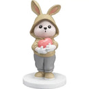 GobekUsa Cute Rabbit Desk Figurines, Cartoon Home Decor, Nordic Arts, Crafts Supplies