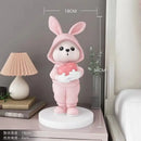 GobekUsa Cute Rabbit Desk Figurines, Cartoon Home Decor, Nordic Arts, Crafts Supplies