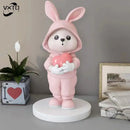 GobekUsa Cute Rabbit Desk Figurines, Cartoon Home Decor, Nordic Arts, Crafts Supplies