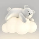 GobekUsa Cute Polar Bear Cloud Wall Lamp for Kids Bedroom Décor