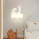 GobekUsa Cute Polar Bear Cloud Wall Lamp for Kids Bedroom Décor
