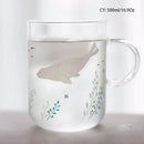 Cute polar bear glass coffee mug kitchen heat resistant tea cup by Decorbites