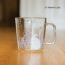 Cute polar bear glass coffee mug kitchen heat resistant tea cup by Decorbites