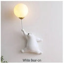 GobekUsa Bear Wall Lamp | Cute Nordic Cartoon Design for Girls Bedroom, Study, Dormitory