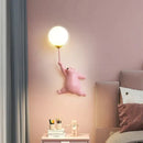 GobekUsa Bear Wall Lamp | Cute Nordic Cartoon Design for Girls Bedroom, Study, Dormitory
